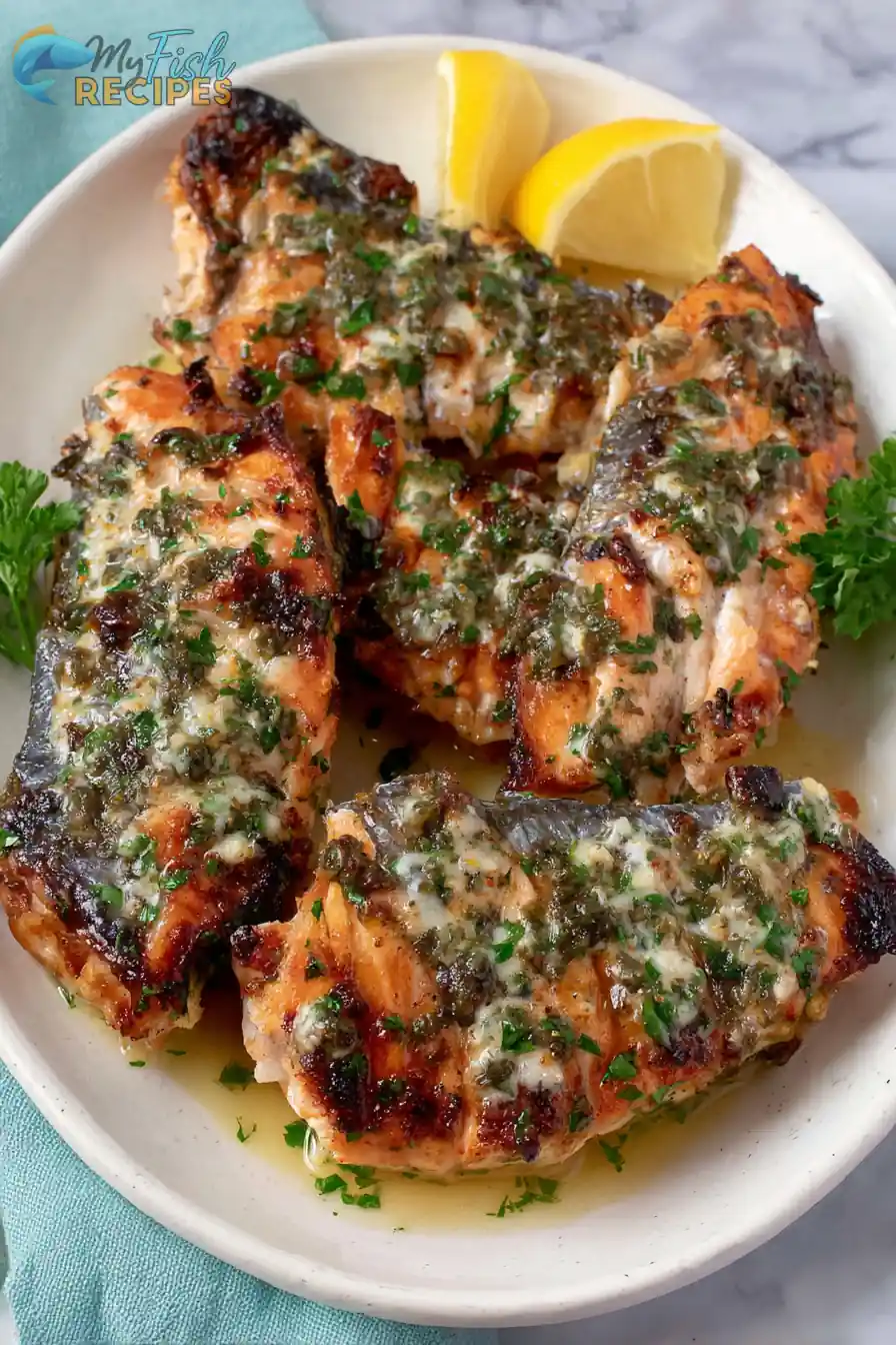 Grilled Bluefish (Lemon Garlic) Grilled Bluefish Lemon Garlic