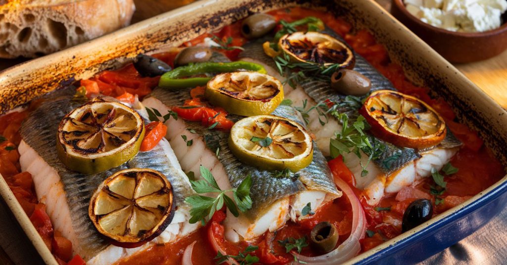 Greek Baked Fish (Psari Plaki)