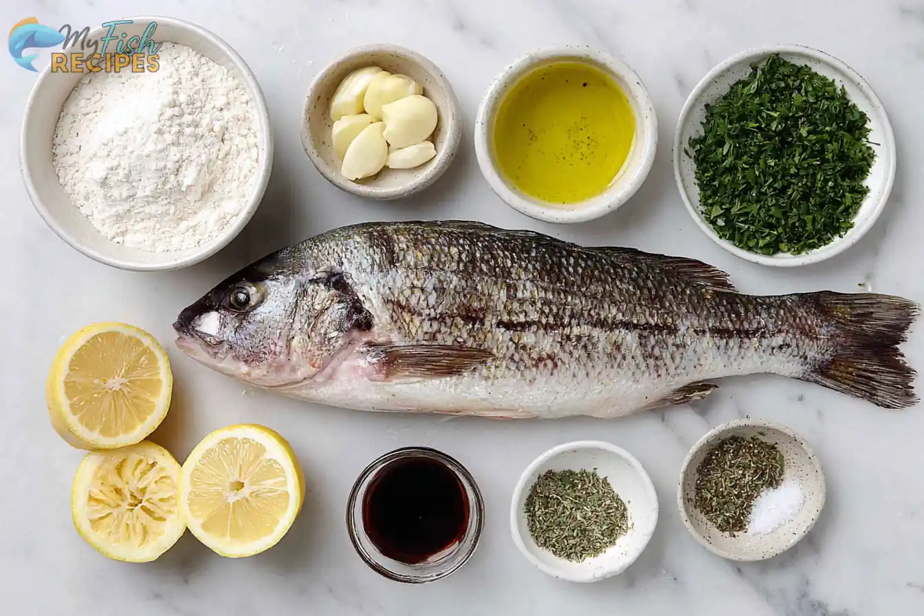 Greek Fried Fish with Ladolemono Ingredients Greek Fried Fish with Ladolemono Ingredients