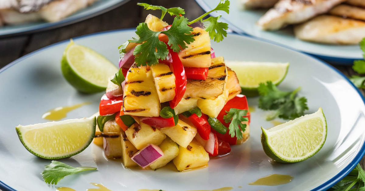 Grilled Pineapple Salsa for Fish