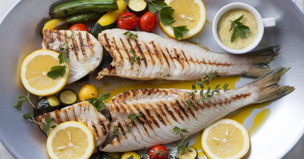 Mediterranean Fish Grill Sea Bass (Branzino)