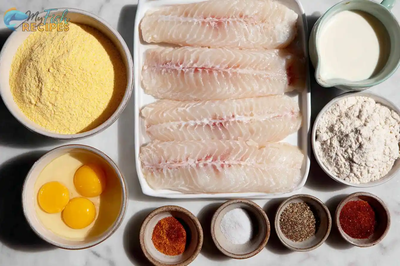 Southern Fried Fish with Cornmeal Crust Ingredients Southern Fried Fish with Cornmeal Crust Ingredients