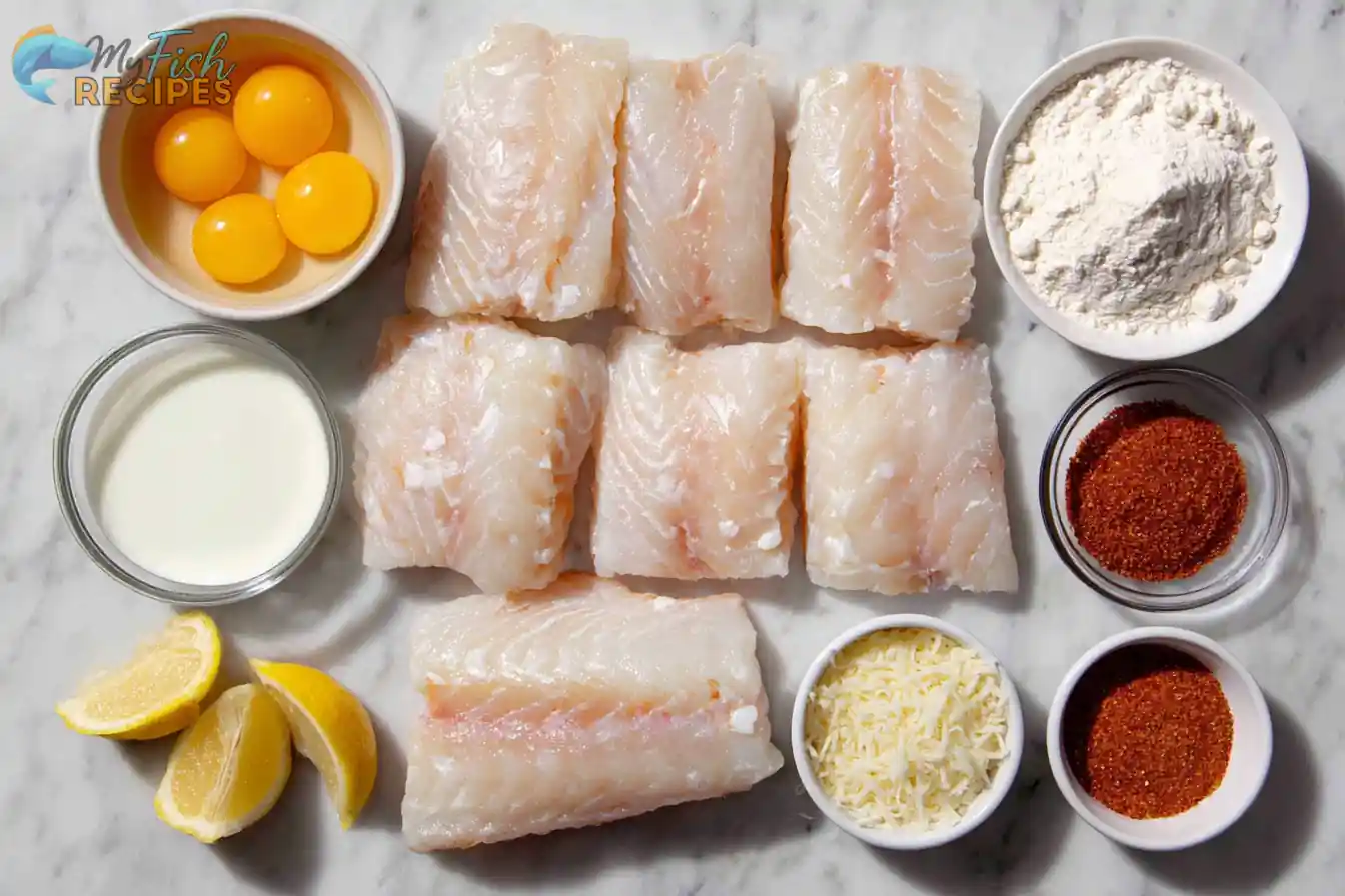 Crispy & Flavorful Fried Pollock Ingredients Crispy Flavorful Fried Pollock Ingredients