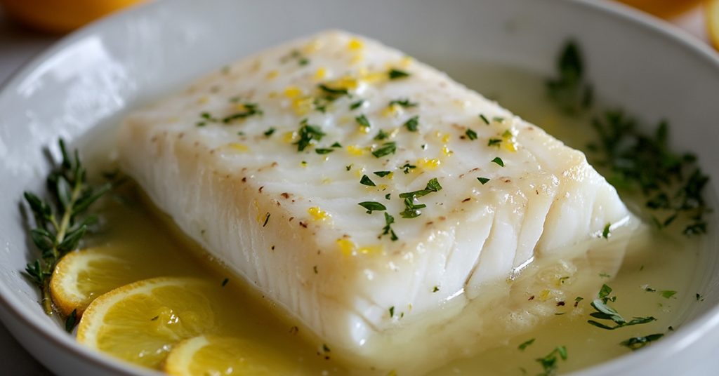 Poached Halibut