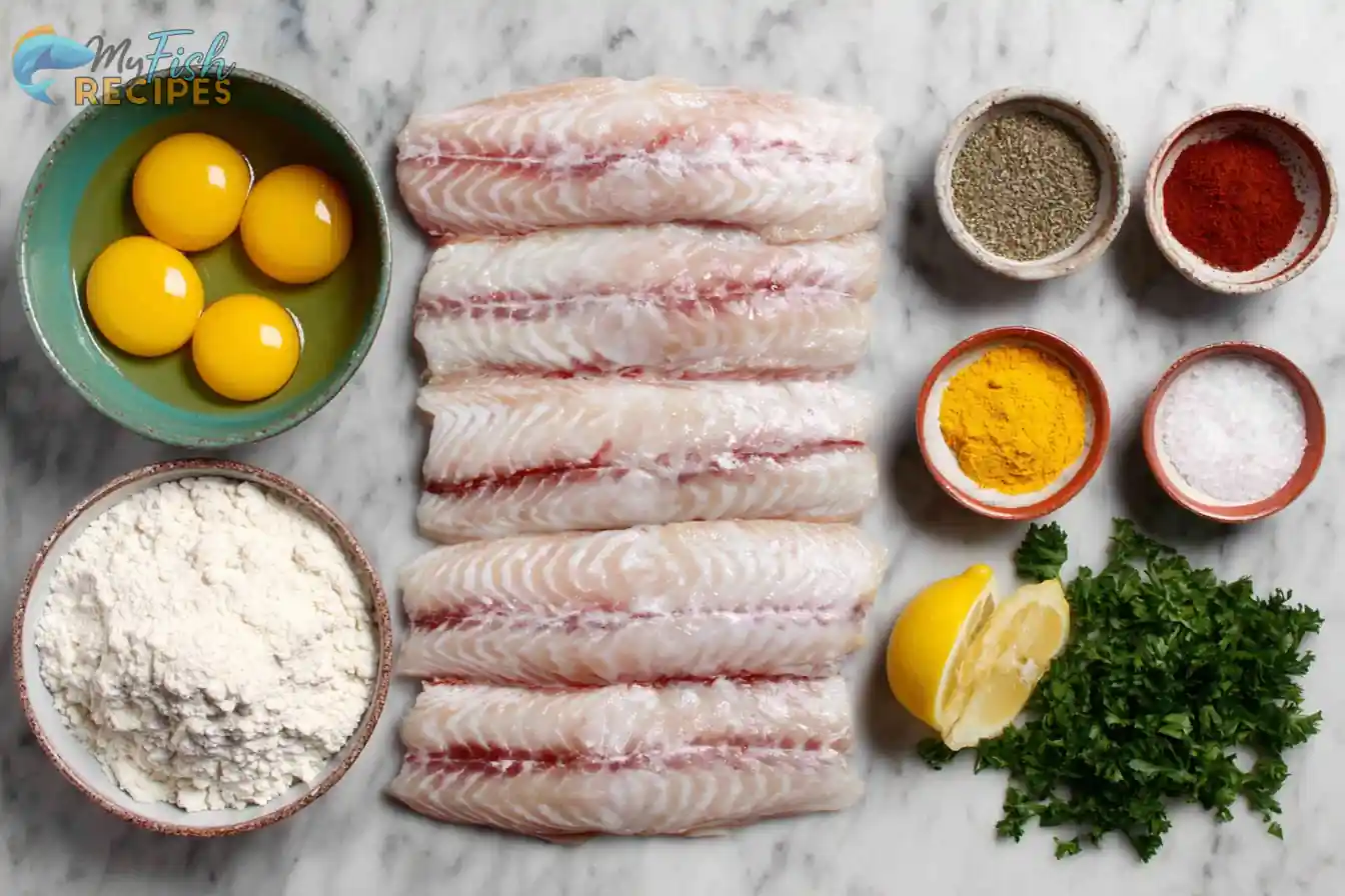 Walleye in Air Fryer Ingredients Walleye in Air Fryer Ingredients