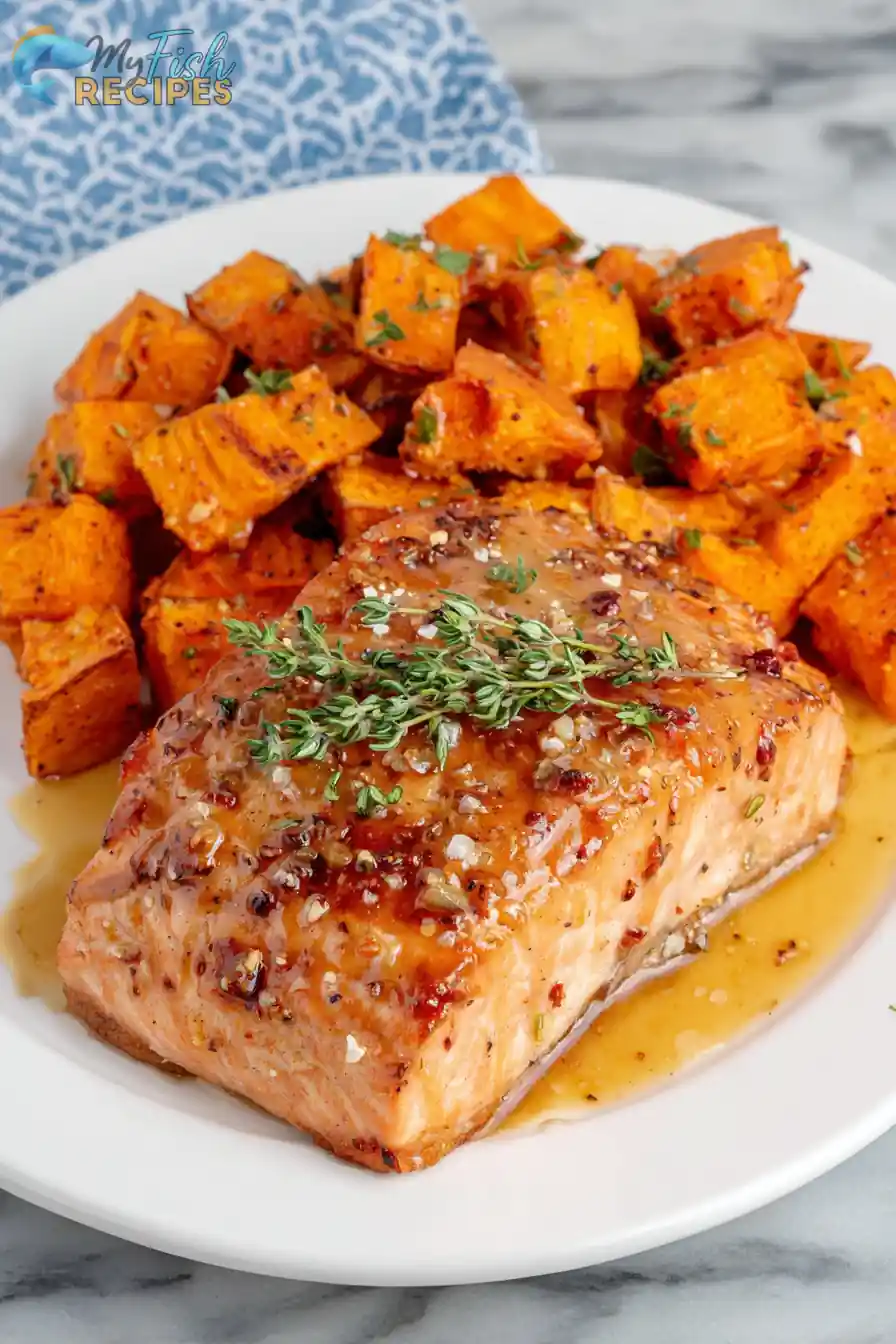 Homepage 30 Easy Salmon and Sweet Potato Sheet Pan Dinner