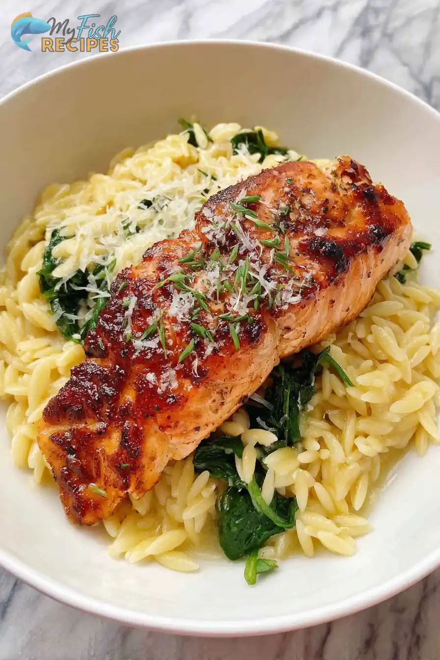 Homepage 30 Creamy Salmon and Orzo One-Pan Dinner