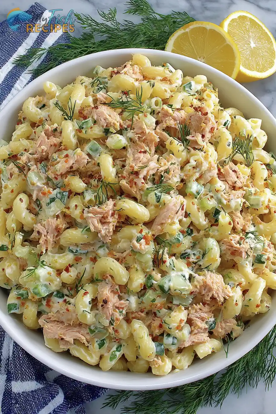 Homepage 29 Creamy Tuna Pasta Salad for a Crowd (Serves 12)