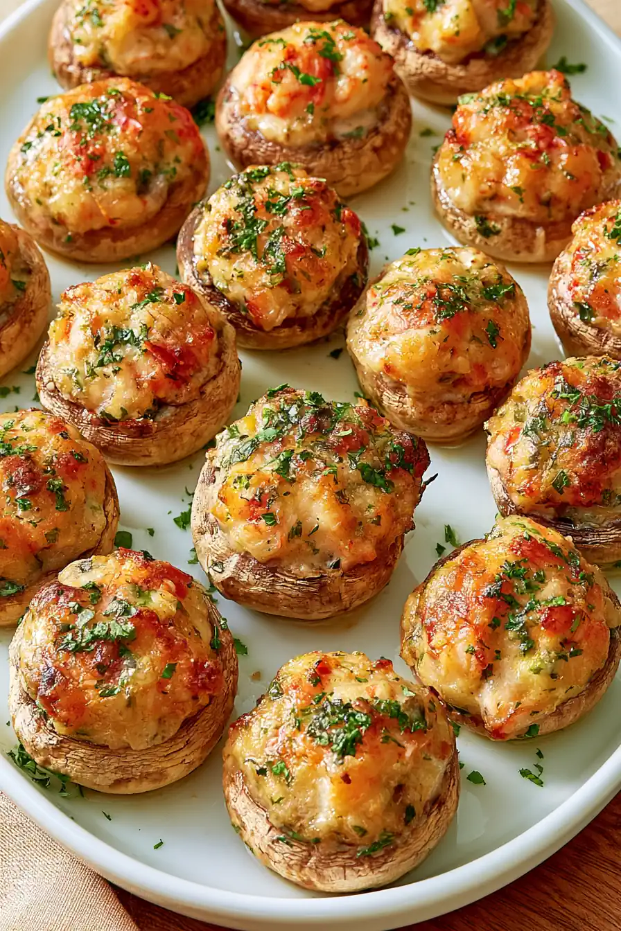 Homepage 16 Garlic Butter Lobster Stuffed Mushrooms (Easy Elevated Appetizer)